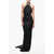 GIUSEPPE DI MORABITO Halter Neck Maxidress With Decorative Brooch Black