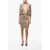 Magda Butrym Draped Minidress With Cape Detail Beige