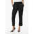 Tory Burch Cropped Fit Wool Pants With Flush Pockets Black