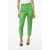 Alexander McQueen Wool Blend Cigarette Pants With Front Pleat Green