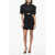 NENSI DOJAKA Jersey Tee Dress With Front Cut-Out Black