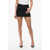 COURRÈGES Stretch Cotton Miniskirt With Visible Stitchings Black