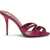 Saint Laurent Crêpe satin Chandelle mules Sandals BORDEAUX