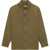 Saint Laurent Cassandre Overshirt in cotton and linen gabardine TEAK