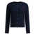 Ralph Lauren Braided crewneck cardigan with logo Blue