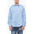 DSQUARED2 Dropped Shoulder Popeline Shirt With Embroidered Logo Light Blue