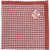 CORNELIANI Houndstooth Motif Two-Tone Pocket Square Red