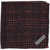CORNELIANI Plaid Motif Wool Pocket Square Red