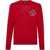 DSQUARED2 Crew Neck Leaf Virgin Wool Sweater Red
