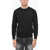 DSQUARED2 Virgin Wool Crew Neck Sweater With Flocked Logo Black
