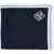 CORNELIANI Cotton Pocket Square With Contrasting Edge Blue