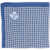 CORNELIANI Houndstooth Motif Two-Tone Pocket Square Blue