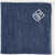 CORNELIANI Silk And Linen Pocket Square With Contrasting Edge Blue