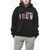 DSQUARED2 Brushed Cotton Icon Hoodie With Embossed Print Black