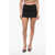 DSQUARED2 Icon Solid Color Mini Skirt With Leather Detail Black