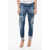 DSQUARED2 Vintage Effect Cropped Fit Jennifer Jeans 16Cm Blue