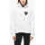 DSQUARED2 Brushed Cotton Hoodie With Mesh Detail White