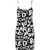 DSQUARED2 Stretch Viscose Slip Dress With Monogram Pattern Black & White