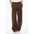Dries Van Noten Wool Blend Wide Leg Pants Brown