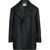Maison Margiela Mm0 Double-Breasted Oversized Coat With Multipocketed Design Black