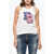 DSQUARED2 Cotton Starstriped Tank Top White