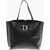 DSQUARED2 Leather Tote Bag With Metal Monogrm Black
