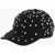 1989 STUDIO Solid Color Cap Embellished With Crystals Black