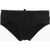 DSQUARED2 Icon Solid Color Swim Brief With Contrasting Print Black