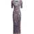 ETRO Stretch tulle midi Dress with floral motif X0886