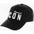 DSQUARED2 Icon Cotton Gabardine Cap With Embossed Monogram Black