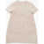 Fendi Two-Tone Dress With Metallic Monogram Beige