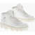 DSQUARED2 Icon Solid Color Leather High Top Sneakers White