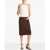 COURRÈGES Midi Skirt With Logo BROWN