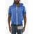 DSQUARED2 Quilted Short Sleeve Sweatshirt With Zip Blue