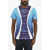 DSQUARED2 Perforated Cigarette Fit Crew-Neck T-Shirt With Gradient Det Blue