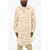 DSQUARED2 All-Over Logoed Coat With Hood Beige