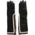 Elisabetta Franchi Leather Long Gloves With Zip Black