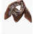 Maison Margiela Mm1 Mm10 Patterned Silk Foulard Brown