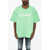 DSQUARED2 Acid Wash Effect Crew-Neck Sweatshirt With Short Sleeve Green