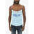 DSQUARED2 Ribbed Tank Top With Lace Light Blue