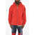DSQUARED2 Fleeced Cotton Sweatshirt With Zip And Hood Red