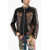 DSQUARED2 Satin Two-Tone Jacket With Zip Sleeve Brown
