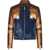 DSQUARED2 Denim Jacket With Faux Leather Sleeve Blue