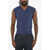 DSQUARED2 Cable Knit Sleeveless V-Neck Sweater Blue