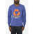 DSQUARED2 Embroidered Cashmere Crew-Neck Sweater Blue