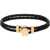 Versace Leather Bracelet BLACK-GOLD