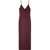 Versace Safety Pin Slip Midi Dress BURGUNDY