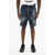 DSQUARED2 Denim Shorts With Contrasting Side Band Blue