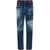 DSQUARED2 Distressed Effect Jeans With Zip On The Waist 21Cm Blue