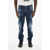 DSQUARED2 Slim Fit Jeans With Visible Stitching 18Cm Blue